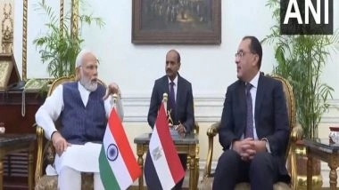 World News | PM Modi Holds Roundtable Meeting with His Egyptian Counterpart Mostafa Madbouly