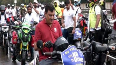 India News | Delhi: Biker's Rally, Walkathon Organised Ahead of International Day Against Drug Abuse