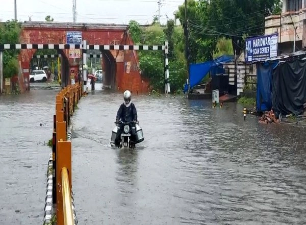 India News | Uttarakhand: Parts of Haridwar Waterlogged Due to Heavy Rain