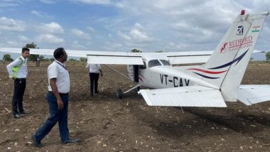 Karnataka: Redbird Flight Training Academy's Trainee Aircraft Makes Emergency Landing in Kalaburagi Due to Technical Issue