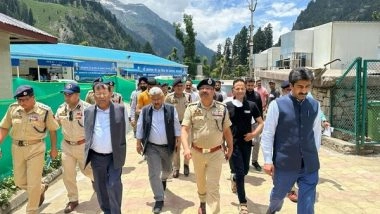 India News | Jammu and Kashmir: DGP, Other Officials Review Security Arrangements at Twin Routes of Amarnath Yatra Pilgrimage