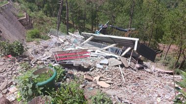 Himachal Pradesh Building Collapse: Five-Storey House Located Next to Kalka-Shimla National Highway Collapses in Solan