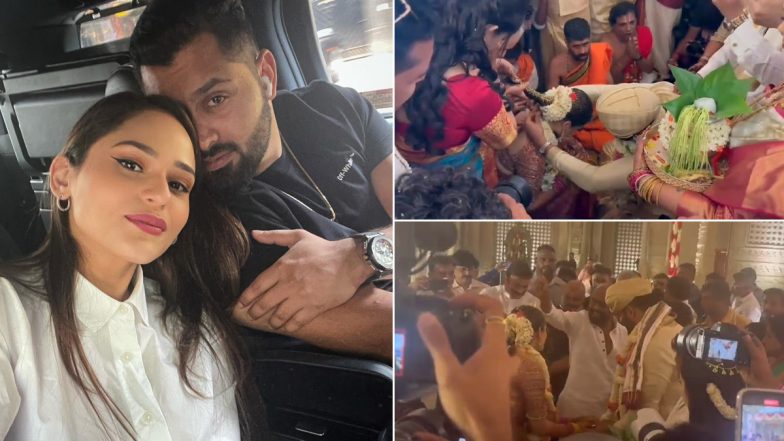 Abishek Ambareesh and Aviva Bidapa Tie the Knot; Rajinikanth Blesses the Newly Married Couple (Watch Videos)