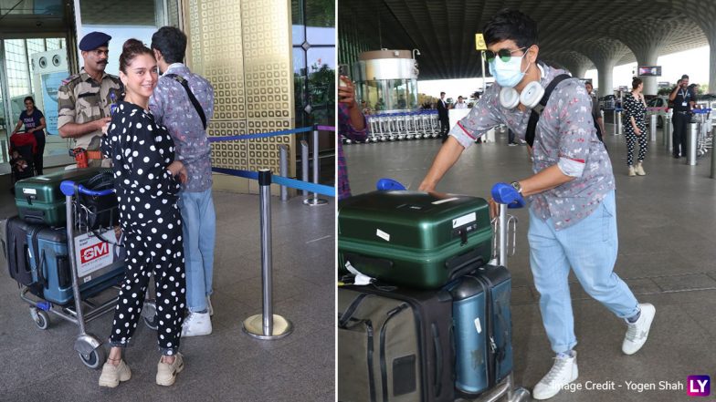 Aditi Rao Hydari Clicked With Rumoured Boyfriend Siddharth at Mumbai Airport, Duo Jet Off to an Undisclosed Location (Watch Video)