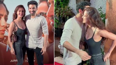 The Night Manager Part 2: Disha Patani–Aditya Roy Kapur Share Warm Hug and Pose Together for Paparazzi at the Special Screening (Watch Video)