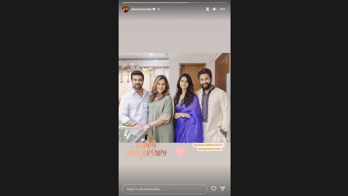 Allu Arjun’s Wife Allu Sneha Reddy Wishes Ram Charan and Upasana Kamineni Konidela on Their 11th