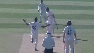 Bowled Him! Arshdeep Singh Castles Jamie Smith During Kent vs Surrey County Championship Division One Match (Watch Video)