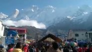 Char Dham Yatra 2023: Huge Avalanche Hits Mountains Around Kedarnath Temple (Watch Video)