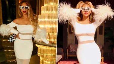 Beyoncé Flashes Underboob and Toned Physique in White Feather Dress! View ‘Beautiful Liar’ Singer’s Hot New Insta Pics