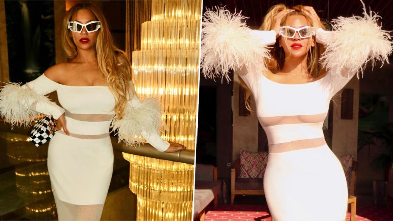 Beyoncé Flashes Underboob and Toned Physique in White Feather Dress! View ‘Beautiful Liar’ Singer’s Hot New Insta Pics