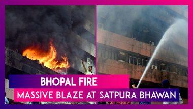 Bhopal Fire: Massive Blaze At Satpura Bhawan Brought Under Control; Building Houses Many Govt Offices