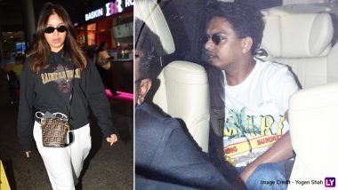 Bhumi Pednekar Spotted With Rumoured Boyfriend Yash Kataria at Mumbai Airport (Watch Viral Video)