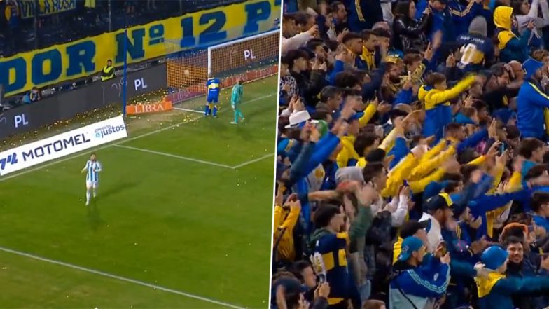 Lionel Messi Earns Applause From Boca Juniors Fans After He Scores Against Their Side in Juan Roman Riquelme’s Farewell Match at La Bombonera (Watch Video)