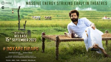 Ram Pothineni – Boyapati Sreenu’s Film Gets New Release Date! #BoyapatiRAPO Preponed to September 15 (View Poster)