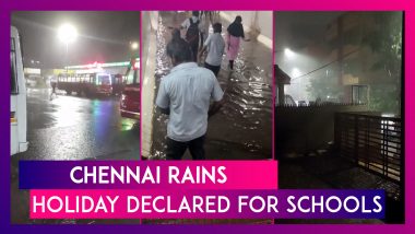 Chennai Rains: Heavy Rainfall Lashes City; Flight Operations Affected In Tamil Nadu’s Capital; Holiday Declared For Schools