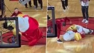 Conor McGregor Sends Miami Heat Mascot 'Burnie' to Hospital As Promotion for Pain-Relief Spray Goes Wrong During NBA Finals Halftime (Watch Video)