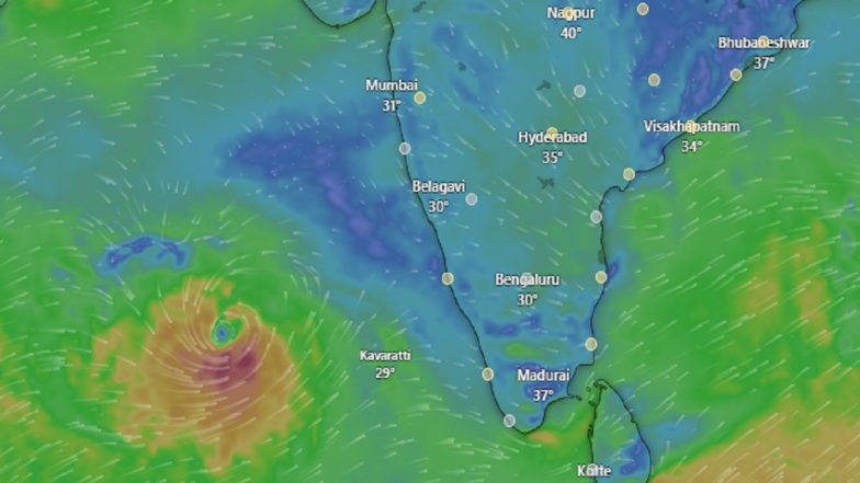 Cyclone Biparjoy Live Tracker Map on Windy: Depression Over Arabian Sea Likely to Intensify Into Cyclonic Storm, Mumbai May Receive Heavy Rainfall; Check Real-Time Status