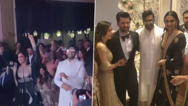 Ranveer Singh and Deepika Padukone Groove With Newlyweds Karan Deol–Drisha Acharya at the Their Wedding Reception (Watch Videos)