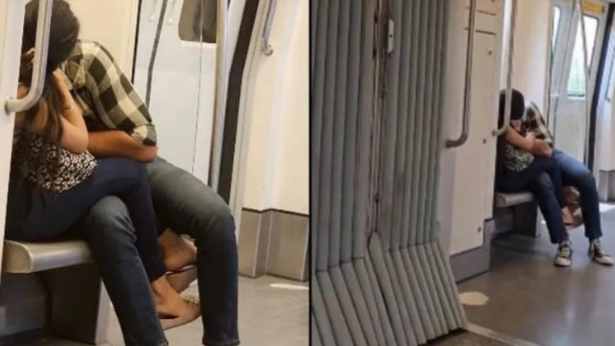 Viral News Viral Video Of Couple Kissing Inside Delhi Metro Goes Viral Here S How The
