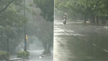 Delhi Rains Today: Delhiites Wake Up to Heavy Rainfall and Thunderstorms, Netizens Share Pictures and Videos