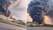 Fuel Tanker Blast in Philadelphia Video: Tanker Truck Explodes After Catching Fire on Highway, Overpass Collapses Due to Massive Explosion