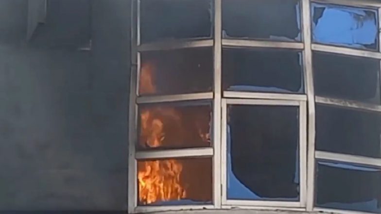 Ghaziabad Fire Video: Massive Blaze Erupts at House in Lal Bagh Colony, Two Women Killed