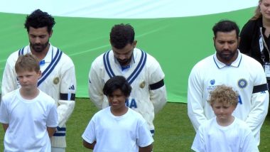 India and Australia Cricketers Wear Black Armbands and Observe Silence For Odisha Train Accident Victims At the Start of WTC Final 2023