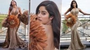 Janhvi Kapoor at Animal Ball! Actress Stuns in Shimmery Gown With Plunging Neckline by Manish Malhotra at the Event (View Pics & Video)