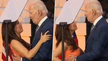 Joe Biden Groped Eva Longoria? Video of US President Touching Actress 'Inappropriately' and Making 'Cringe' Joke Goes Viral