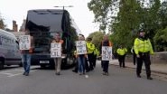 England Cricket Team Bus Stopped By Just Stop Oil Protestors Ahead of One-Off Test Match at Lord's Against Ireland (Watch Video)