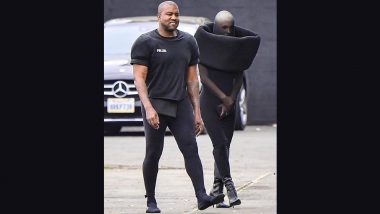 Kanye West’s Wife Bianca Censori Opts for a Bizarre Black Outfit for Church Service (View Pics)