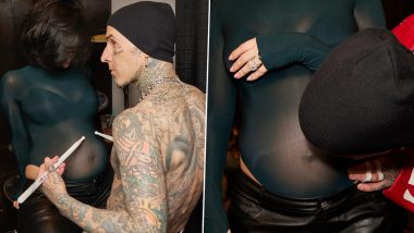 Kourtney Kardashian Pregnant: Travis Barker Cradling and Kissing Wifey’s Baby Bump Is Too Cute To Be Missed (View Pics)