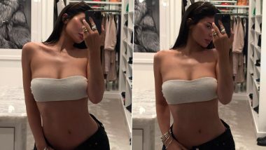 Kylie Jenner Flaunts Her Hot Bod in Bandeau Top and Low-Rise Jeans; See Beauty Mogul’s Sexy Mirror Selfies (View Pics)