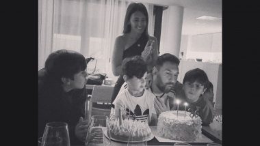 'A Huge Hug' Lionel Messi Expresses Gratitude to Fans For Their Wishes On His 36th Birthday, Shares Pictures With His Family (See Post)