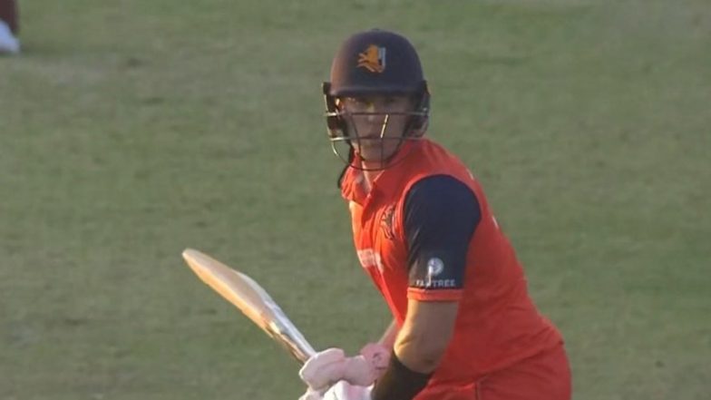 Carnage! Logan van Beek Smashes 30 Runs in Super Over vs West Indies During ICC World Cup 2023 Qualifier (Watch Video)