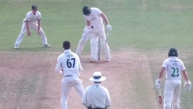 Bizarre! Leicestershire's Louis Kimber Dismissed While Obstructing the Field During County Championship Match (Watch Video)