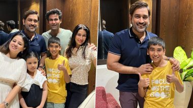 'Get Well Soon, See You Next Season Champion' MS Dhoni Meets Mohammad Kaif at Airport While Returning Home After Surgery; Former Cricketer Shares Pics