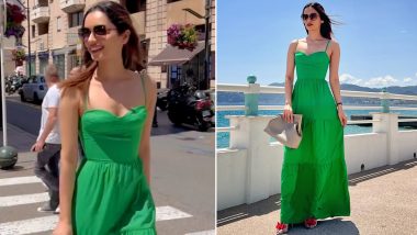 Manushi Chhillar Serves a Sizzling Dose of Summer Fashion As She Slays in Green Maxi Dress (View Pics)