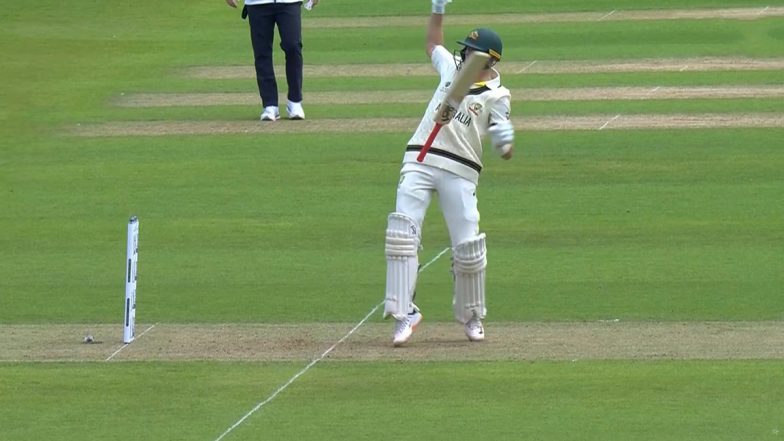 Ouch! Mohammed Siraj's Delivery Hits Marnus Labuschagne On His Left Thumb During Day 1 of IND vs AUS WTC 2023 Final (Watch Video)