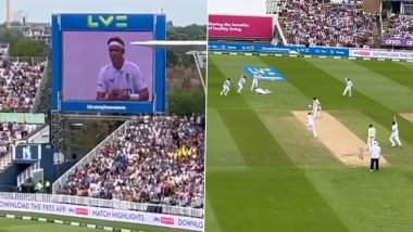 ‘Long Live Test Cricket’ Spectators View of Stuart Broad Dismissing Marnus Labuschagne for a Golden Duck Gives Goosebumps, Fans React to Viral Video