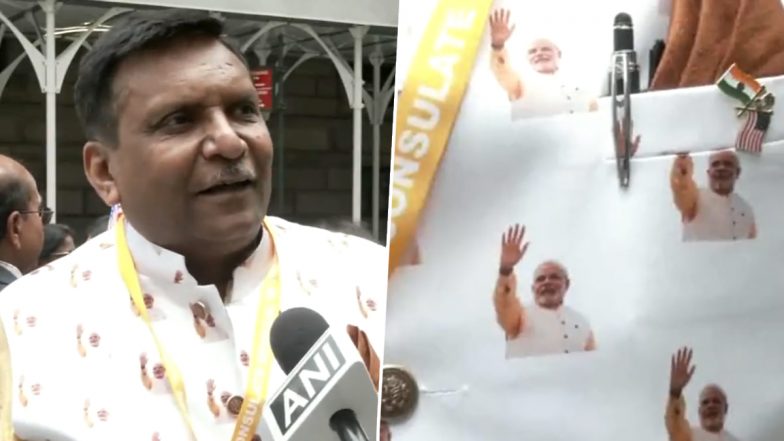 Jacket With PM Modi Image Video: Member of Indian Diaspora in US Flaunts His Jacket With Prime Minister Narendra Modi's Photos Printed on It