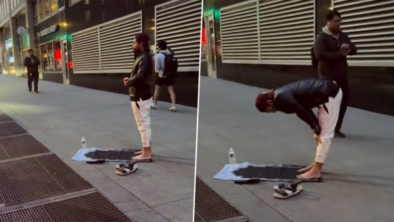 Pakistan Cricketer Mohammad Rizwan Offers Namaz on A Street in USA, Video Goes Viral