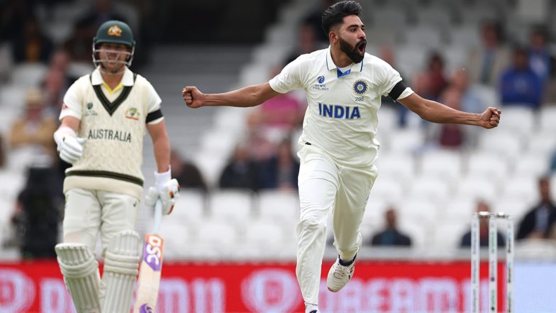 Usman Khawaja Wicket Video: Watch Mohammed Siraj Remove Australian Opener Early During IND vs AUS WTC 2023 Final Day 1