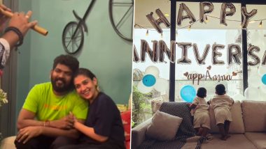 Nayanthara and Vignesh Shivan Celebrate Their First Wedding Anniversary With Dear Ones, Latter Drops Pic and Video on Instagram
