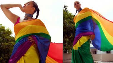 Neha Dhupia Concludes Pride Month 2023 The Fashionable Way; Check Out Her Colourful Photoshoot Pics!