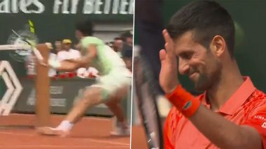 Carlos Alcaraz's Sensational Shot Draws Appreciation From Novak Djokovic During Their French Open 2023 Semifinal (Watch Video)