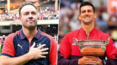 'Been a Privilege to Follow Djokovic's Career' AB de Villiers Congratulates Tennis Great Novak Djokovic on Record 23rd Grand Slam Title Win