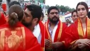 Adipurush Director Om Raut Kisses Kriti Sanon Outside Tirupati Temple; BJP Leader and Netizens Slam the Act