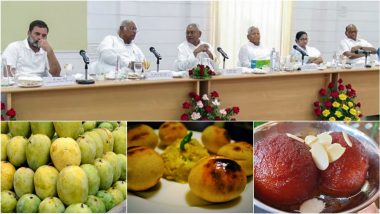 Litti Chokha, Gulab Jamun & Malda Mangoes! Opposition Leaders Rahul Gandhi, Nitish Kumar and Others Relish Bihar's Famous Delicacies