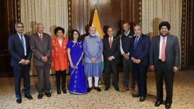 PM Modi in US: Indian Prime Minister Interacts With Group of Eminent US Academicians in New York (See Pics)